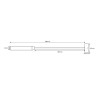 LED reading lamps - 3W - 40cm gooseneck - DIMMABLE 230V