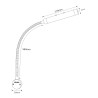 Set of 1 LED wall lamp-two flames 6W - 40cm gooseneck - DIMMABLE