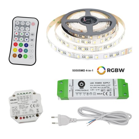 24VDC RGBWW LED Strip light 5m Kit