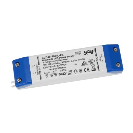 LED power supply unit constant current dimmable / 700mA / 30-55VDC 40W