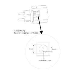 Outdoor plug-in power supply 24V AC 12W IP44
