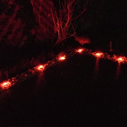 Set of 3 RGB+W LED Garden Light 1W 12V AC IP65