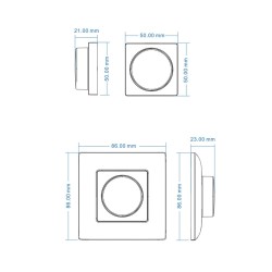 VBLED "Inatus" RF wall remote control and push-button switch