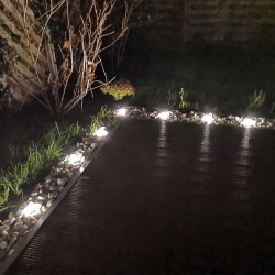 Set of 3 RGB+W LED Garden Light 1W 12V AC IP65