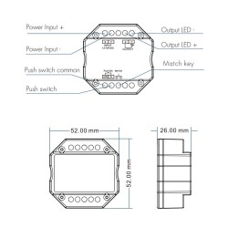 VBLED LED "INATUS" Dimmer - 12-48V DC - 2.4G