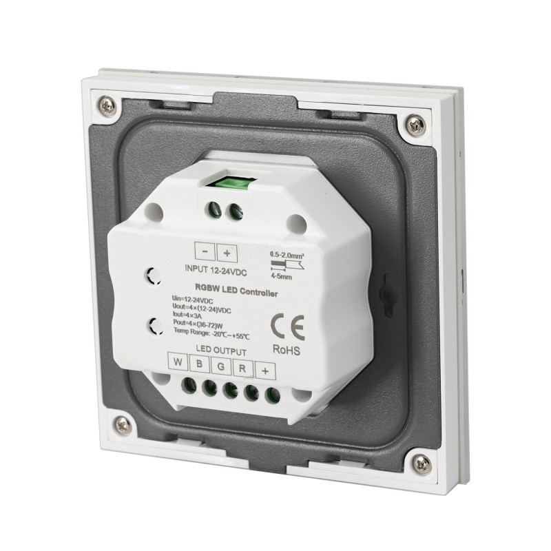 "iNatus" RGBW Wall Touch Panel LED Controller Kit with Remote Control