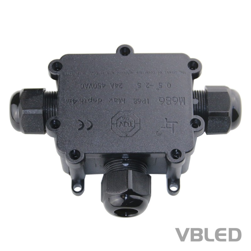 3-fold cable junction box incl. quick connector IP66