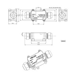 2-fold cable junction box incl. quick connector IP66