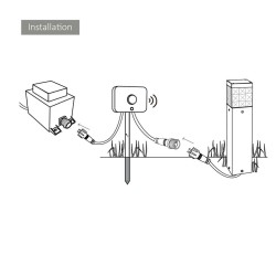 Garden Light Control System Twilight Sensor Motion Detector KIT "Laverna" 12V AC/DC IP65