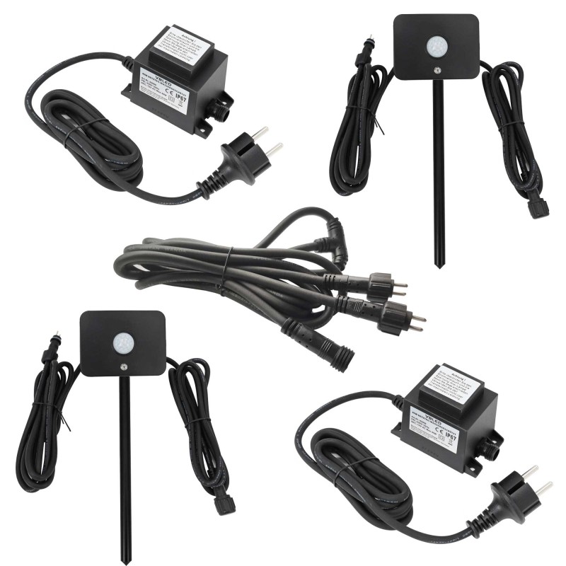 Set of 2 Gartus PIR Motion Sensor for 12V Garden Lighting