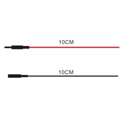 2er 10CM cable with plug and socket