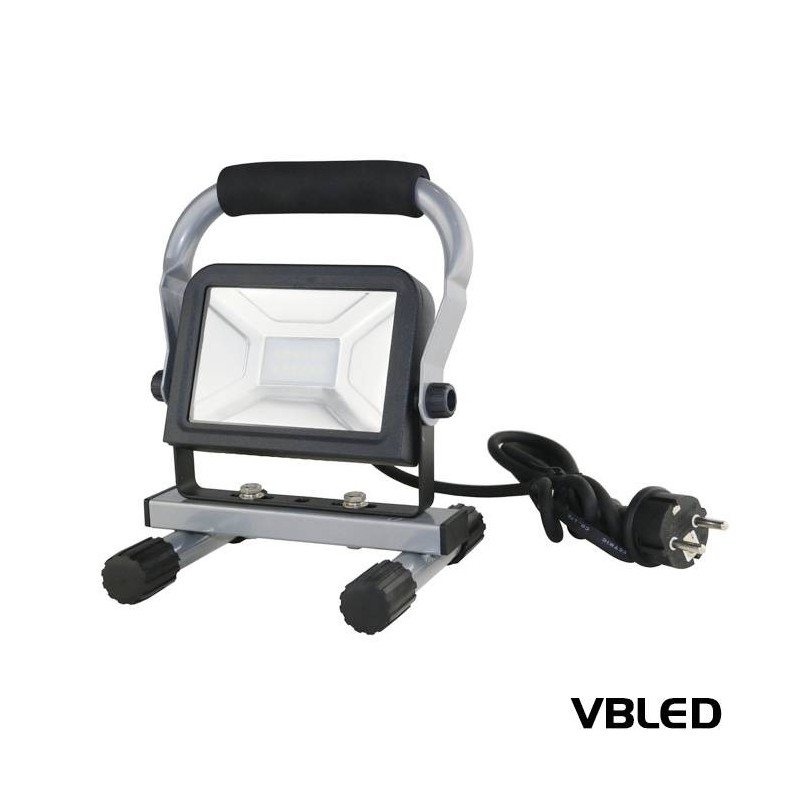 LED Construction Spotlight 30W 6000K Construction Site Light Workshop Spotlight IP65 Waterproof with 1.5M Mains Cable