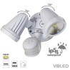 2x13W LED double head luminaire IP54