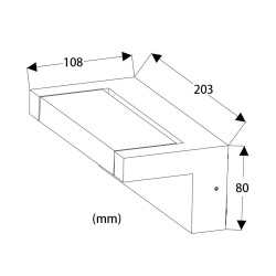 LED outdoor wall light "SHERIN" 230V AC / 10W / 1150 lumen / swivelling