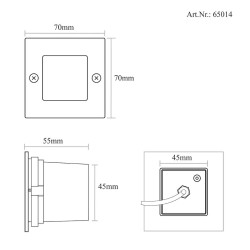 VBLED LED staircase lighting 1.5W for indoors and outdoors