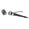 Garden spotlight with ground spike round black for GU10 bulb