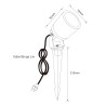 Garden spotlight with ground spike round black for GU10 bulb