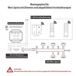 1W VBLED LED Mini recessed spot "ALDYNE" - Minispot - 350mA - IP65 - 3000K