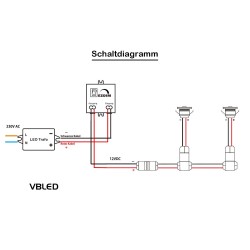 EZDIM Set of 3 LED Cabinet Kitchen Under-Cabinet Light with Power Supply and EZDIM