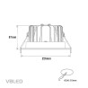 VBLED LED recessed luminaire COB "Reflecto" - 35W