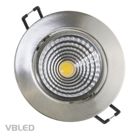 VBLED LED COB recessed spotlight - round - die-cast - brushed - 7W