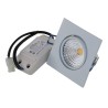 LED COB recessed spotlight - angular - white - glossy - 7W