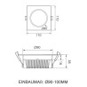 VBLED LED recessed luminaire "Ocean II S" - 13W