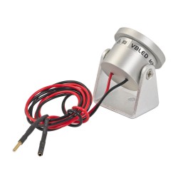 Set of 3 1W Mini Surface Mounted Spotlights - Swivel & Tilt - 80lm warm white with power supply unit