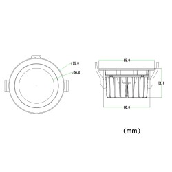 VBLED LED Recessed Luminaire - IP65 Waterproof - 13W - 230V