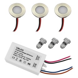 LED Mini LED recessed bathroom luminaire 3 KIT