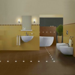KIT 9 LED Mini Bathroom Recessed Luminaire KIT 6 12V 3000K