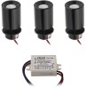 KIT of 3 - LED Mini Recessed Spotlight "TINI" 1W Rotating & Swivelling