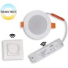 Tunable white LED recessed luminaire LED 15W 3000-6500K Dimmable with RF wall remote control