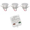 Set of 3 1W Recessed Mini Spot IP65 Warm White Incl. 6W LED Transformer
