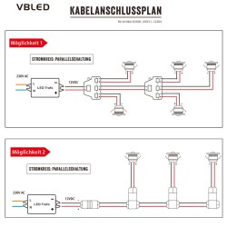 1W VBLED LED Mini Recessed Spotlight "ALDYNE" Silver - 12VDC - IP65 - 3000K