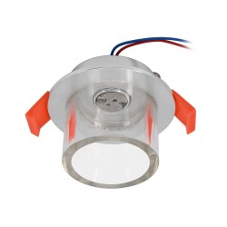 Recessed luminaire with acrylic glass rim for 12V G4 LED lamp