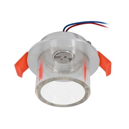Recessed luminaire with acrylic glass rim for 12V G4 LED lamp