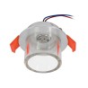 Recessed luminaire with acrylic glass rim for 12V G4 LED lamp