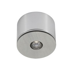 3W LED Mini Recessed Spotlight / Mini Spot / Surface-Mounted Ceiling Spot - Alu