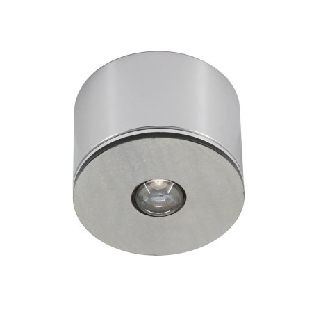 3W LED Mini Recessed Spotlight / Mini Spot / Surface-Mounted Ceiling Spot - Alu
