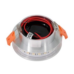 Set of 3 RGB+WW LED recessed lights 12VDC 6W incl. remote control and power supply unit