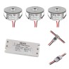 Set of 3W mini recessed spotlights "NOVOS" warm white 3000K 12V DC Warm white Incl.LED transformer