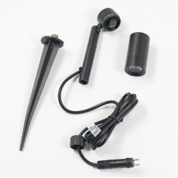 Set of 3 1W garden spotlights LED changeable 3000K 12V