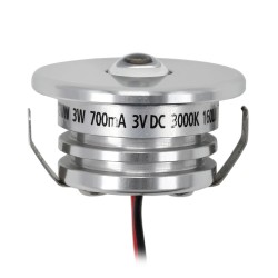 Set of 3 "Pialux" mini recessed spotlights 3W 700mA 190lm warm white waterproof