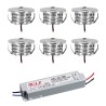 Set of 6 "Pialux" mini recessed spotlights 3W 700mA 190lm warm white waterproof