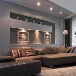 Set of 8 mini recessed spotlights 3W 700mA 160lm warm white with dimmable power supply unit