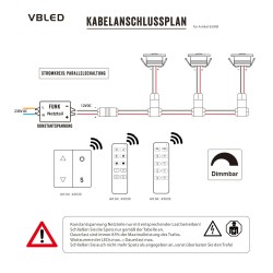 3W Mini LED recessed spotlight "ALDYNE" warm white 12V DC IP44 Waterproof
