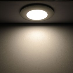 LED recessed spotlight 12VDC 3W 3000K warm white aluminium furniture recessed light IP44