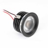6 KIT "FORTIS" 3W LED aluminium mini recessed spotlight warm white with power supply 12VDC
