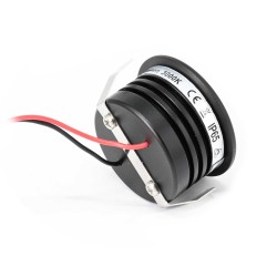 6 KIT "FORTIS" 3W LED aluminium mini recessed spotlight warm white with RF radio power supply 12VDC